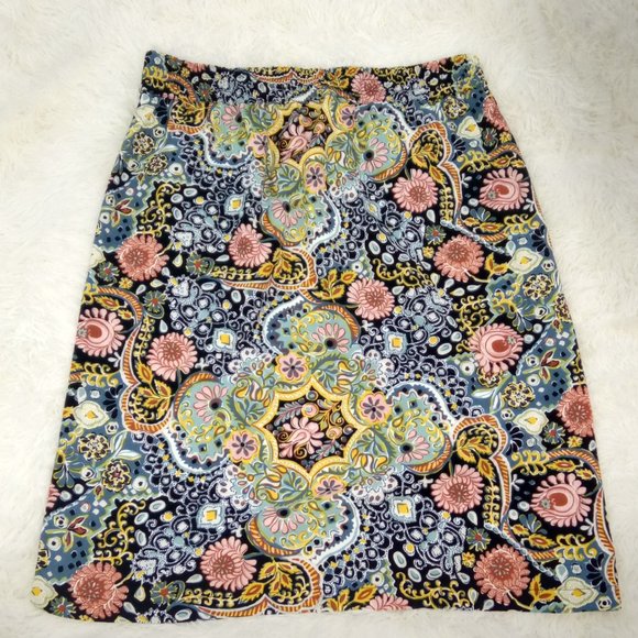 NWT LOFT Floral Paisley Print Skirt Small - Picture 8 of 12